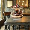 2D Flat Christmas Carousels Acrylic Table Sign Decorative Ornament for Romantics and Elegant Indoor Holiday Decoration
