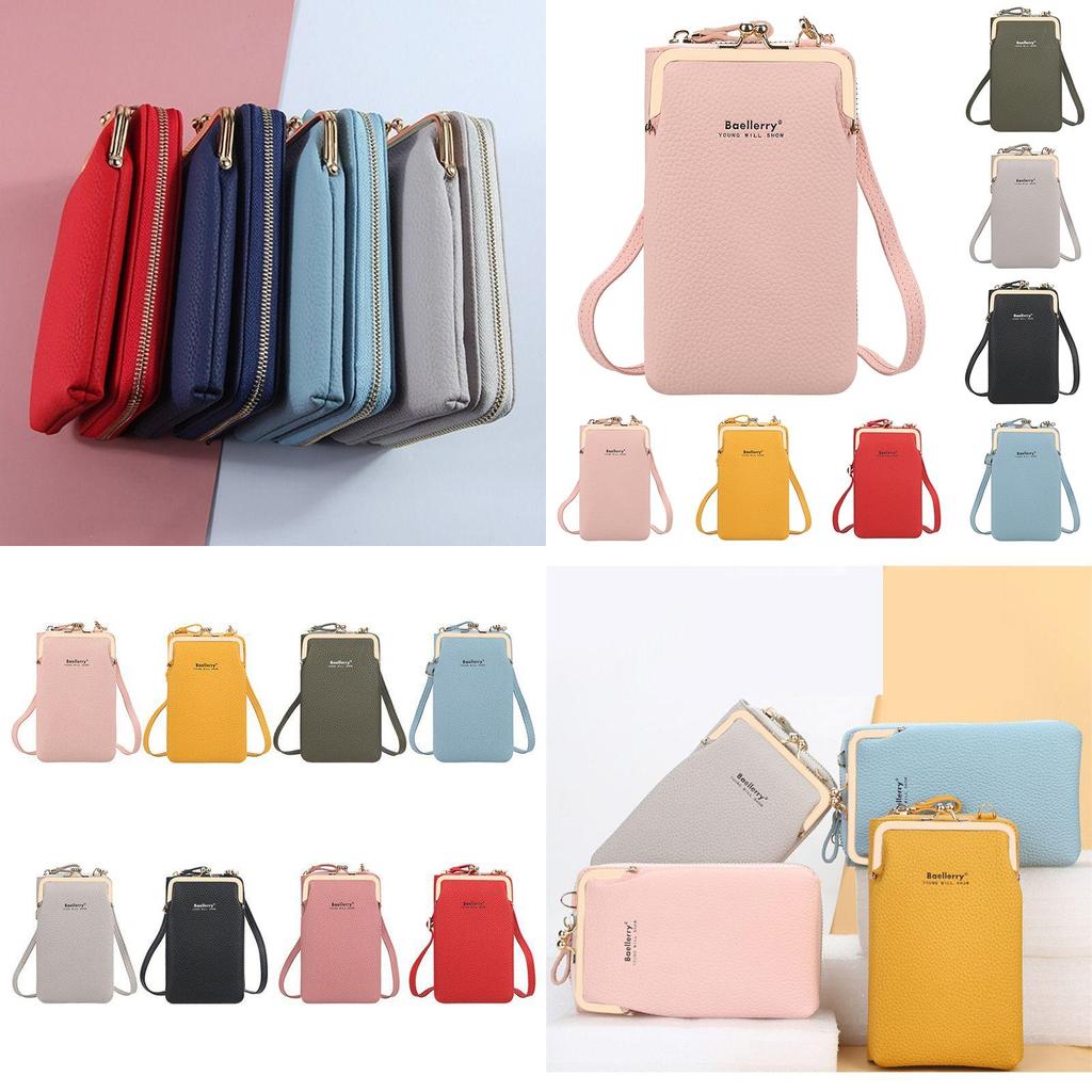 For Shoulder Bag Women Sling Bags Pu Leather Cellphone Cosmetic Pouch Purse Coin