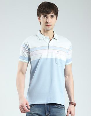 Men's Regular Fit Striped Polo Half Sleeve T-Shirt