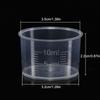 20Pcs/set 10ml Small Clear Plastic Measuring Cup With Scale Volumetric Cylinder Laboratory Experimental Supplies