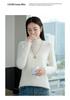 Women's Cashmere Cable Knit Top: Half-High Neck, Loose Fit, Warm Slimming Base Layer for Autumn and Winter