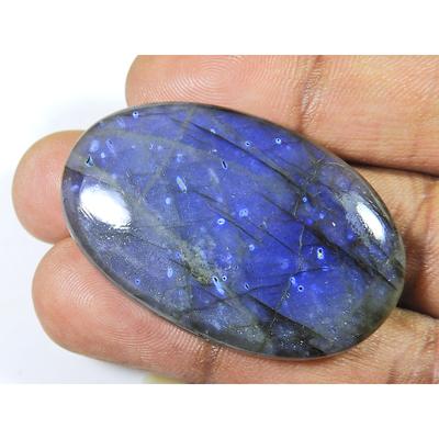 Natural Blue Labradorite Oval Cabochon Loose Gemstone 28X45X07MM / 85Cts. SK-1205