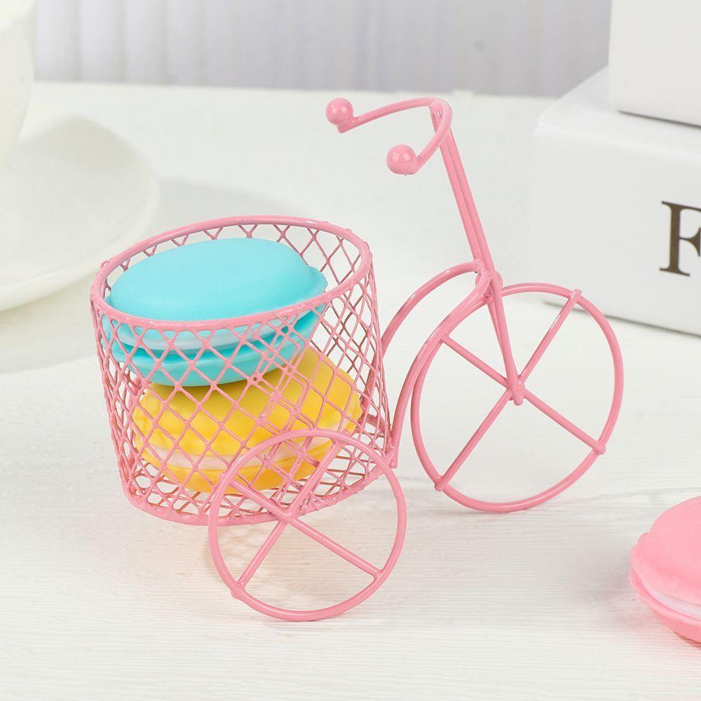 Tricycle Design Place Flowers Iron Art Candy Rack Tricycle Model Desktop Ornaments Jewelry Stand