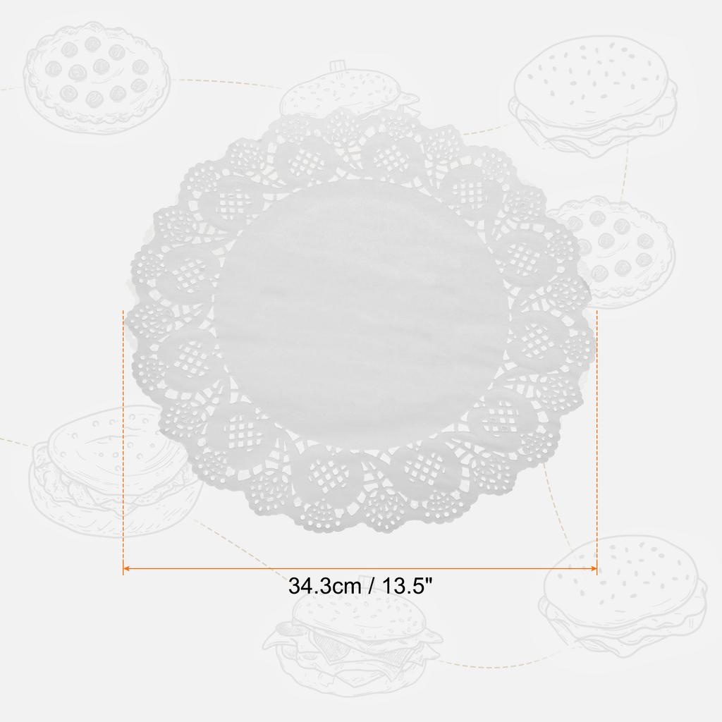 150/300pcs Lace Paper Doilies White Round/Oval/Rectangle Disposable Decorative Paper Placemats Hollow Flower Absorbing Papers
