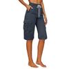 Women's Knee Length Cargo Shorts,Casual High Waisted Drawstring Bermuda Shorts With Pockets For Summer Hiking Work