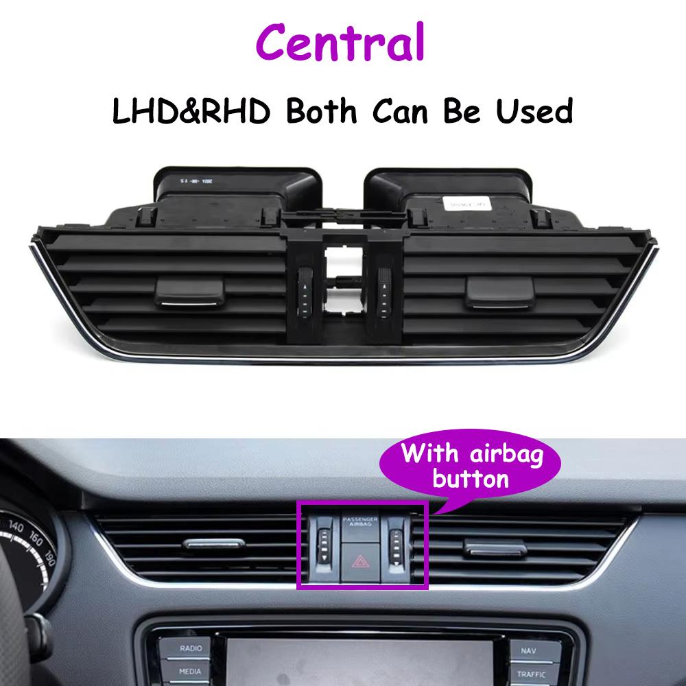 

Car Front Rear Dashboard Air Vent AC Vent Grille Assembly For Skoda Octavia 3 A7 5E MK3 2015- 5E0820951,5E0819702,5ED819203 Central