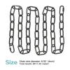 Adjustable Metal Pendant Chandelier Chain with Detachable Link 6 feet Industrial Light Fixture Chain Easy to Install