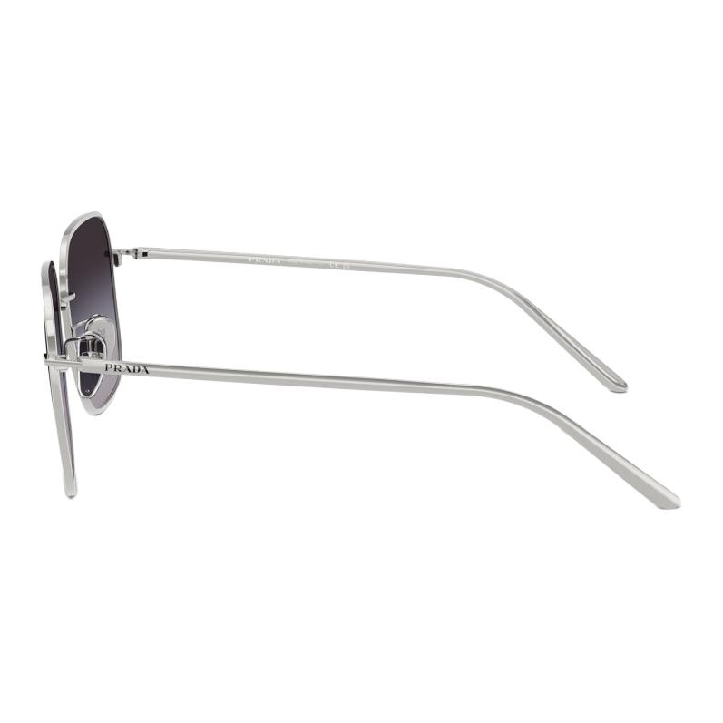 Prada Metal Square Sunglasses With Logo Women Sunglasses Silver PR-C54SD-1BC90A
