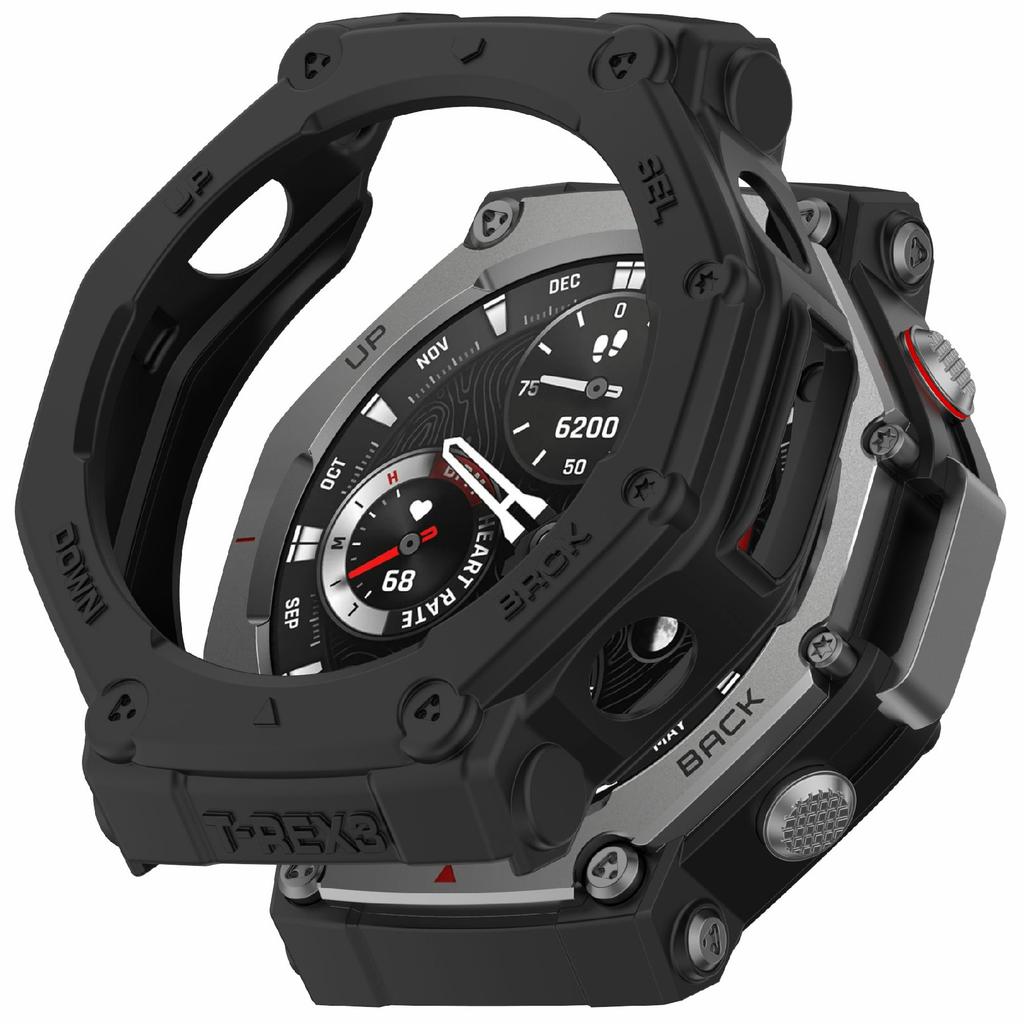For Huami Amazfit T-Rex 3 TPU Watch Case Anti-Scratch Hollow Watch Frame Cover