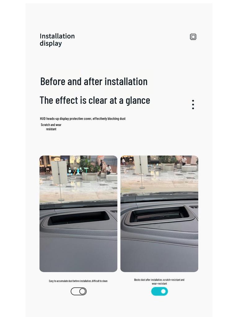 2025 Wey Gaoshan 8/9 HUD Protective Cover for Car Interiors