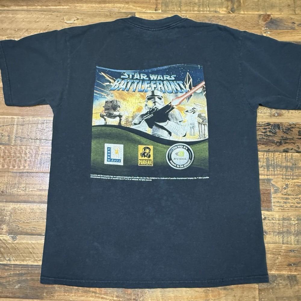 Vintage Y2K Gaming Style Tee Battle Promo Graphic Retro Unisex Unisex T-Shirt M