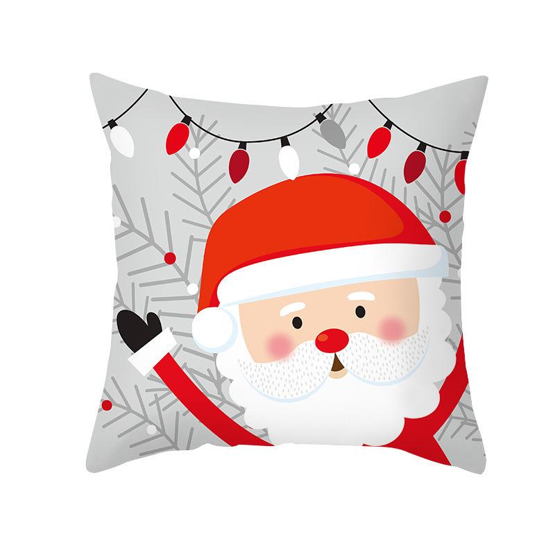 Happy New Year Merry Christmas Pillow Cover Case Home Living Room Sofa Backrest Bedding for Home