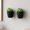 3D Printed Wall Planter, Hanging Indoor Flower Pot for Succulents, Minimalist Black Plant Holder for Home Office