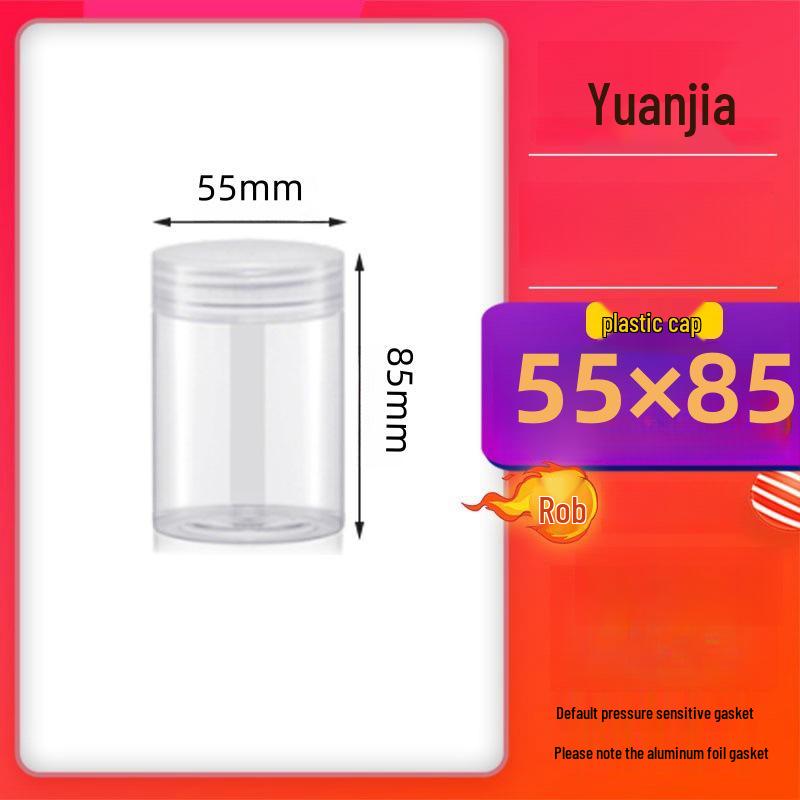 Bocaux hermétiques transparents en PET à large ouverture pour le stockage du thé et des noix