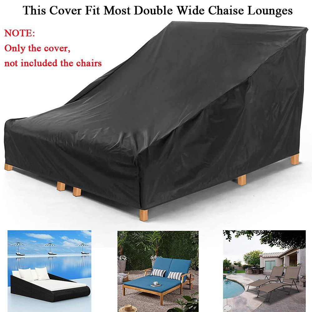 Double Recliner CoverTerrace Recliner Cover, Double Wide Recliner Cover Furniture Cover, Waterproof, Sunproof and Dustproof 210D