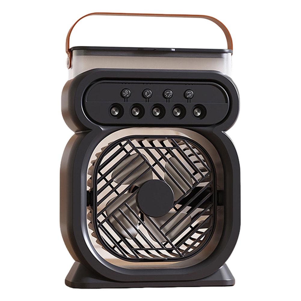 

3 In 1 Humidifier Fan 3 Speeds Small Cooling Fan LED Night Lights Water Air Cooler for Room Bedroom Office чёрный