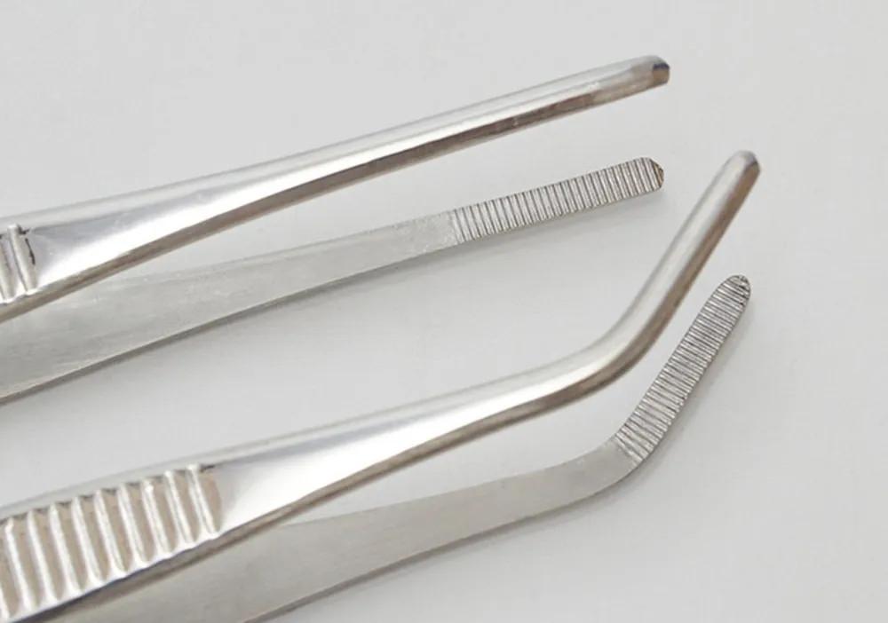 Stainless Steel Toothed Dressing Tweezers, Thickened And Hardened Long Clip