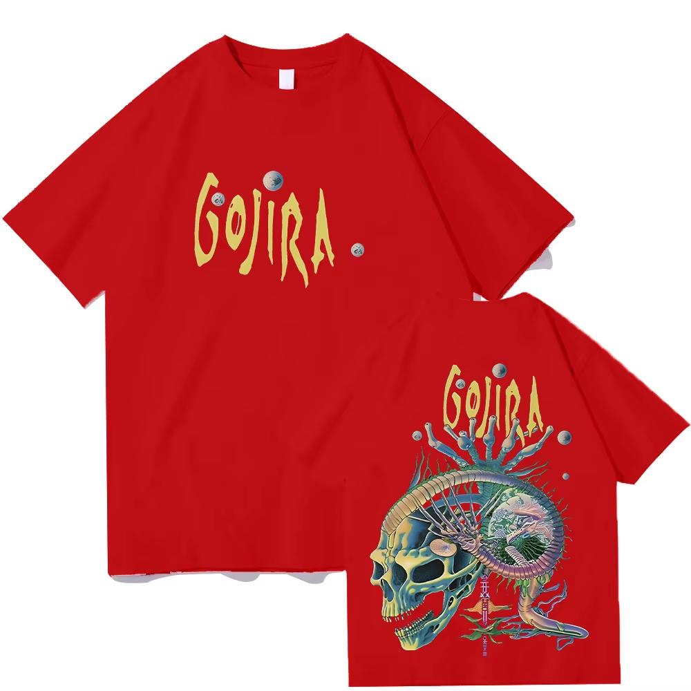 Skull Anemone pure Cotton Tee France Metal Band Gojira Merch T Shirts Unisex Fashion Vintage top High Quality Casual Y2K T Shirt