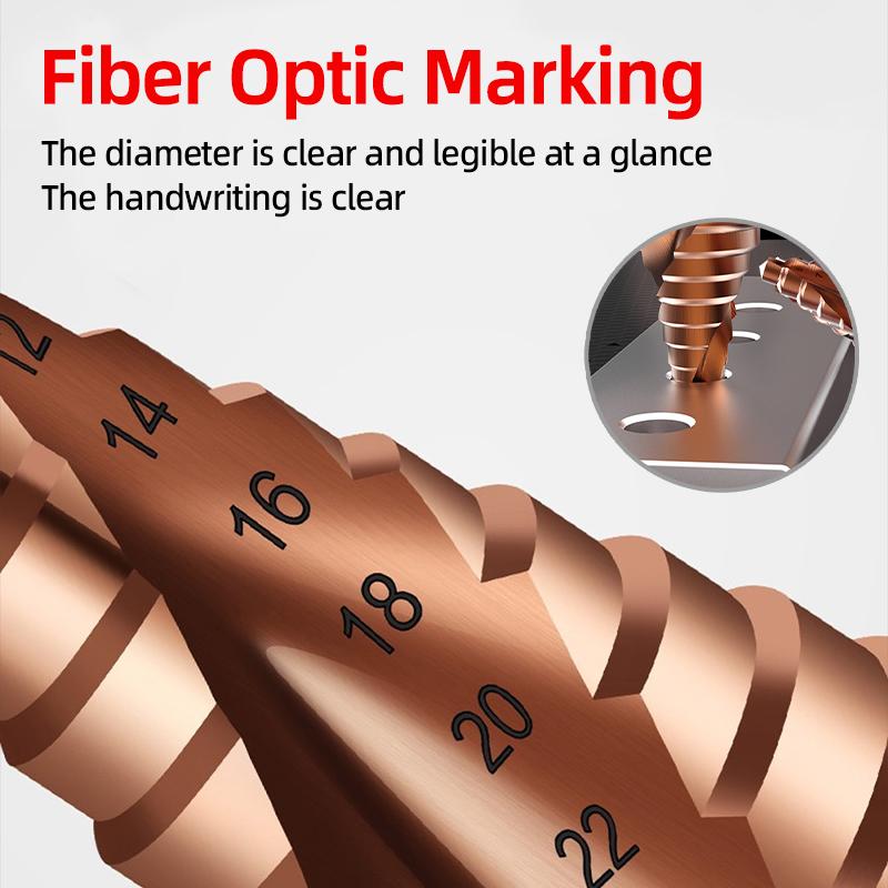Wiertło stopniowe HSS M35 kobaltowe Rowek spiralny Hex Narzędzie do wiercenia ze stali nierdzewnej Broca Metalowy wiertło do otworów Drewna Stożek wiertniczy Otwór wiertniczy