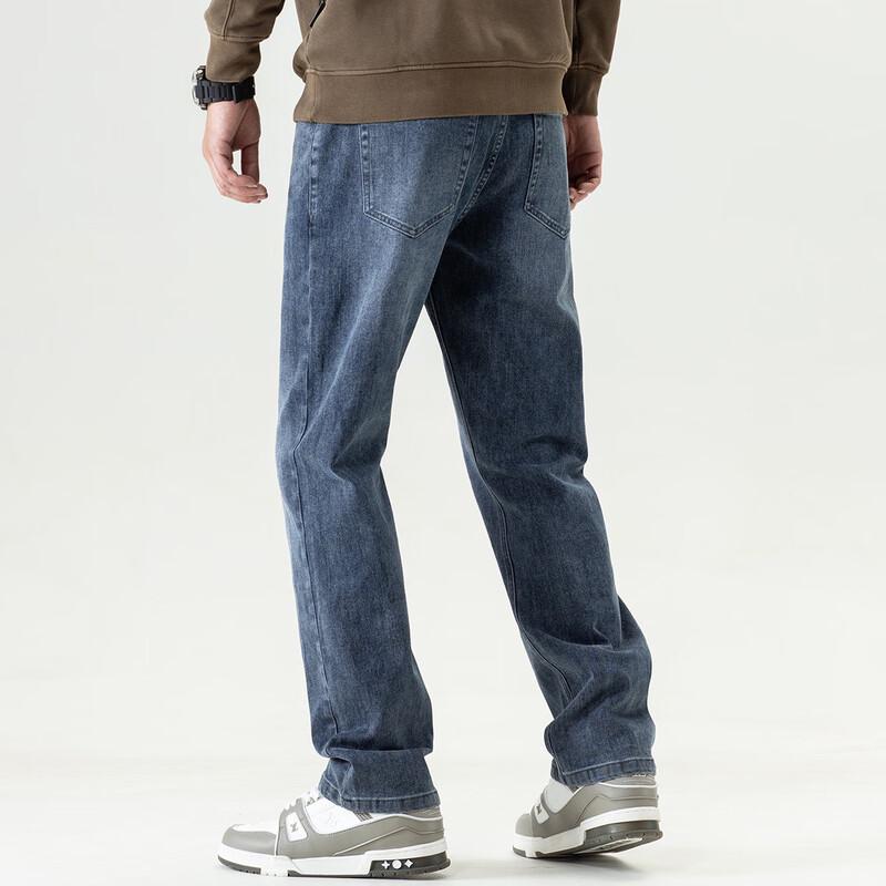 Rommon Men's Classic Straight Leg Denim Jeans