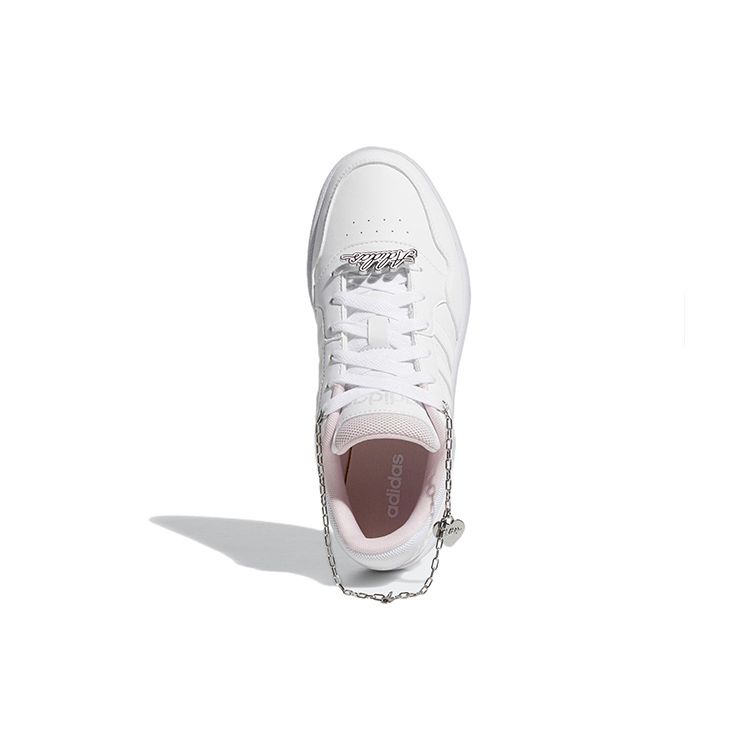 Adidas Neo Hoops 3.0 Magic Ring Leather Durable Lightweight Low-Top Skate Shoes Women Sneakers White HP5279