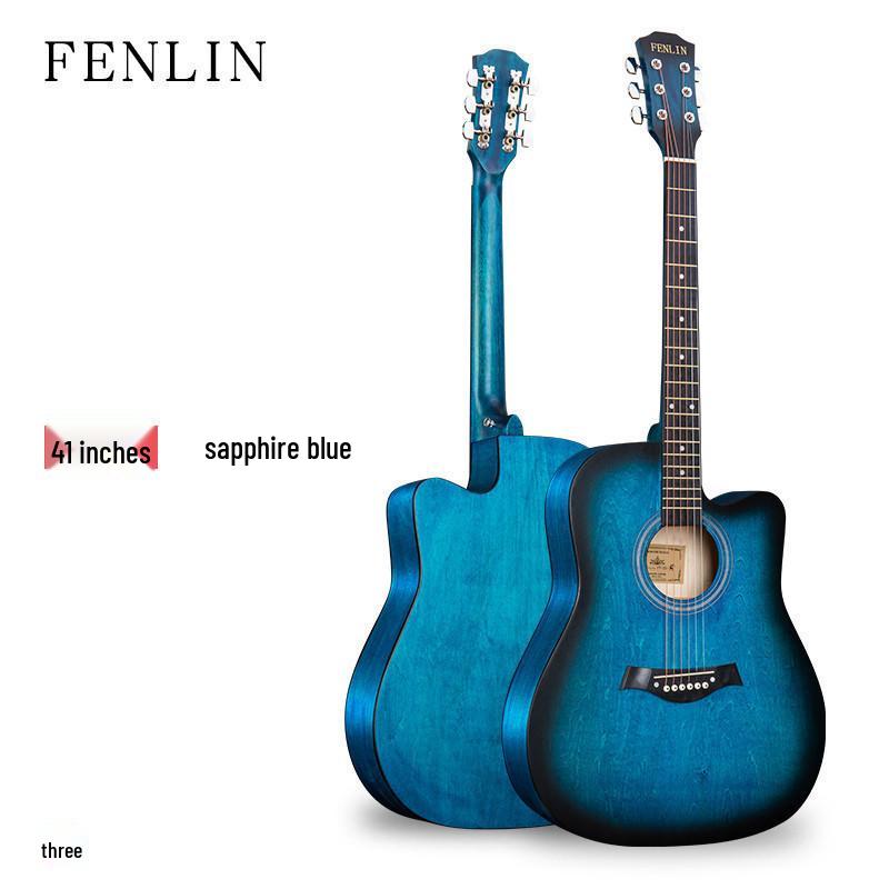 Začátečnická lidová kytara - Velké množství lípového dřeva Cvičný nástroj