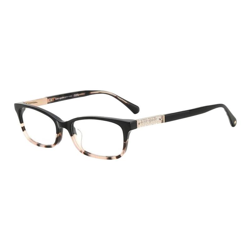 Kate Spade Temple logo acetate rectangular optical glasses women s black LAUREL