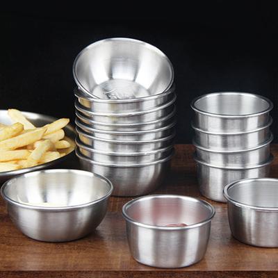 304 Rustfrit Stål Underkop Saucestykke Kop Appetizer Serveringsbakke Husholdningskøkken Restaurant