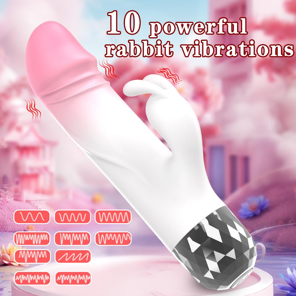 Powerful Rabbit Vibrator for Women Clit Stimulator G Spot Dildo Vibrating Vagina Massager Female Masturbation Sex Toys for Adult