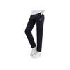 Anta Lifestyle Series Letter Print Straight Leg Casual Knit Sports Pants Women Pants Basic-Black 162328302-1