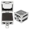 Nail Drill Bits Storage Box 25 Holes Transparent Clamshell Lock Design Dustproof Nail Drill Bits Desktop Container