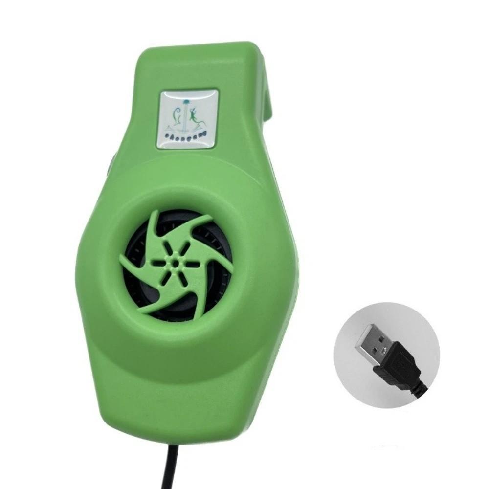Wall-Mounted Mini USB Fan Powerful Aquarium Wall Fan Cooling Artifact Fish Tank Fan  Aquarium Use зелёный