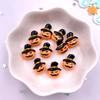 30pcs Resin Mini Colorful Painted Bat Pumpkin Skull Ghost Cat Figurines Flat Back Scrapbook DIY Halloween Decor  Nail Art M439 F