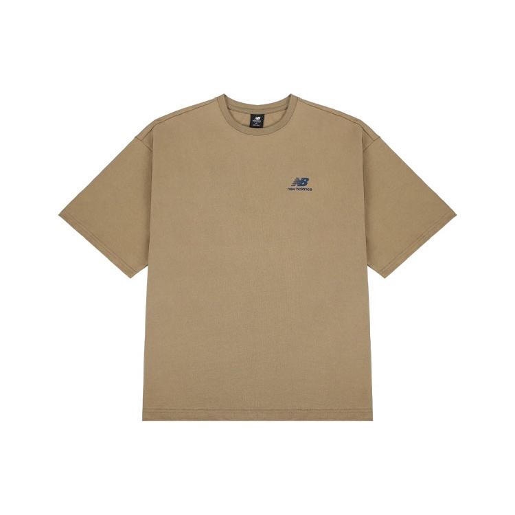 New Balance Boston T-Shirt Asia Sizing  Tan Blue  Men s AMT22391-INC M