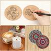 12Pcs Cork Coasters, 4" Self-Adhesive Cork Backing for Coasterss, Natural Brown Coaster for Drinks In Office, Home or Cottage