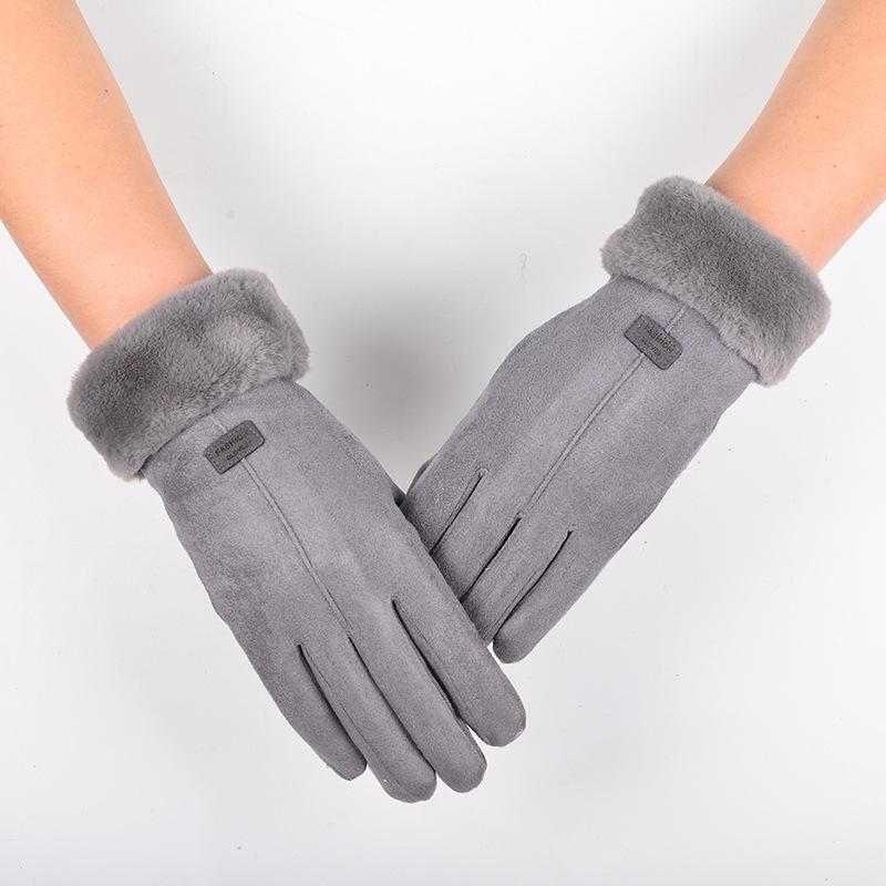 Handschuhe Herbst Winter Niedliche Pelzige Warme Handschuhe Vollfinger Handschuhe Frauen Outdoor Sport Weibliche Handschuhe