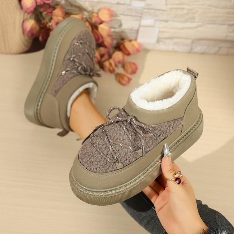 European and American Thick-soled Velvet Thickened Snow Boots for Women's Foreign Trade Large-size Warm Towel Short Boots Cotton Shoes for Women