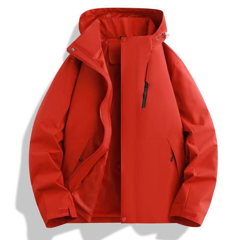 Unisex 3-in-1 Detachable Fleece-Lined Waterproof Windproof Outdoor Jacket Hiking Camping Skiing Fall Winter