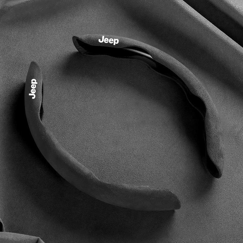 Per Jeep Universale Antiscivolo Pelle Scamosciata Coprivolante Auto Copertura Booster Volante Antiscivolo Per Jeep Renegade Wrangler J