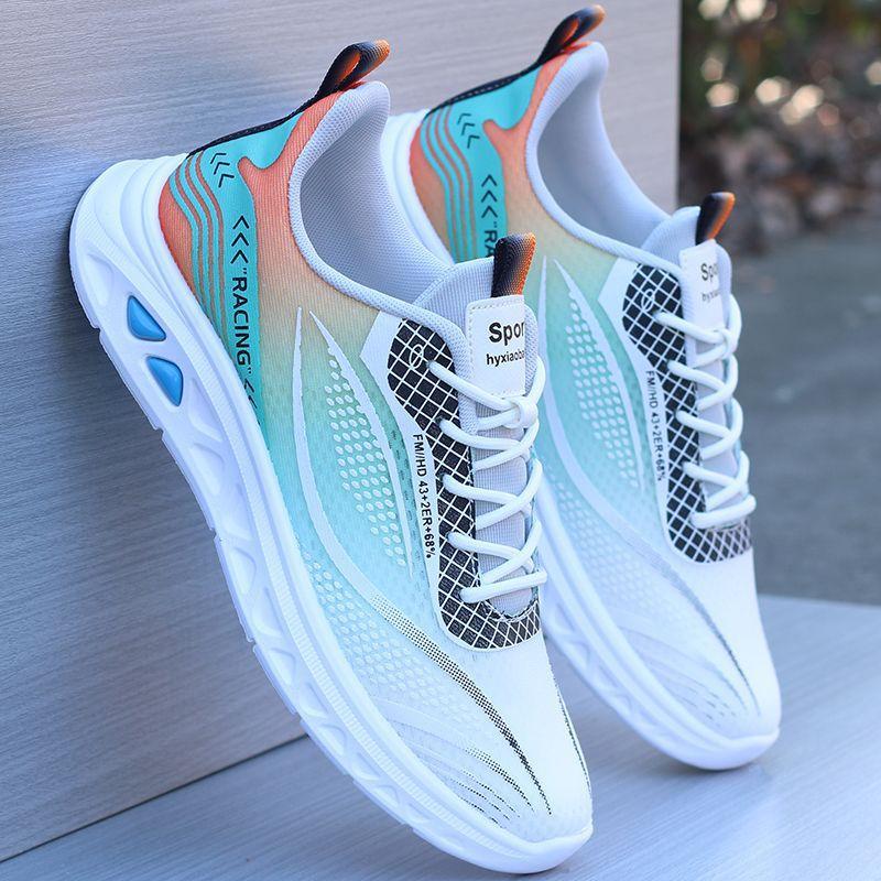 Summer new men's shoes ice silk mesh breathable casual shoes sports men's shoes soft-soled running shoes