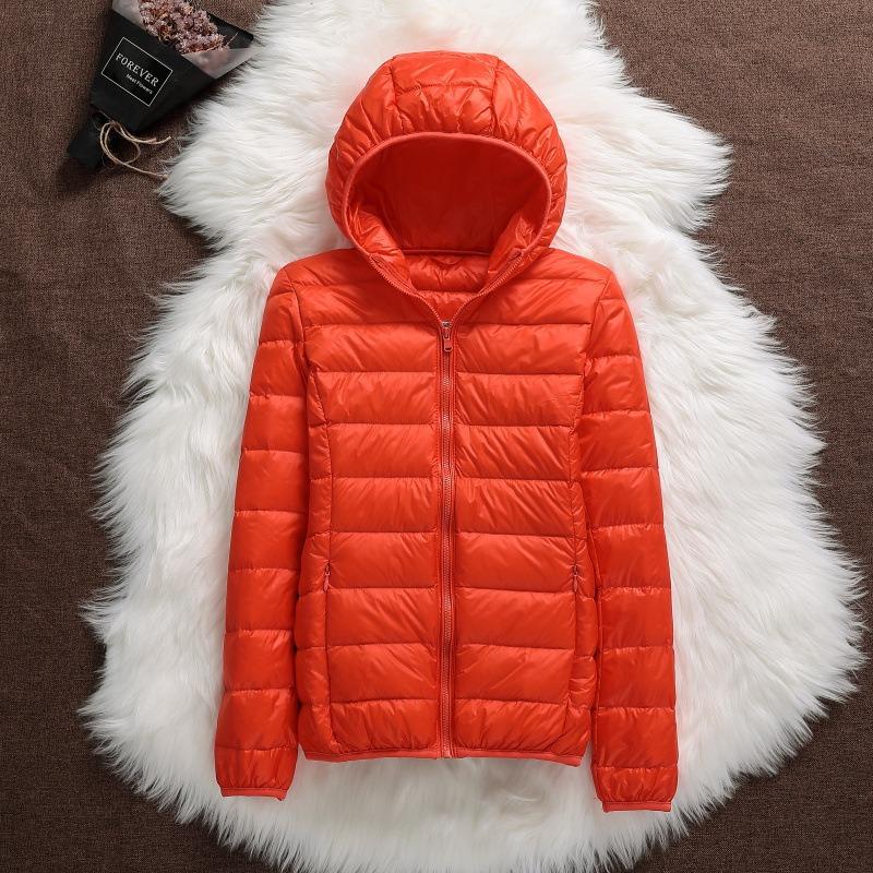 Down Jacket Women Coat Autumn Winter Jackets for Warm Quilted Parka Ladies and Light  Female Ultralight Hooded