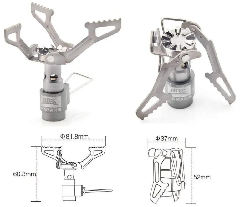 Ultra-Light Portable Camping Stove Titanium Alloy Folding Mini Gas SOLO WILD