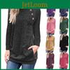 Sophisticated Ladies Casual Long Sleeve Pullover Sweater With Button Details And O-neck