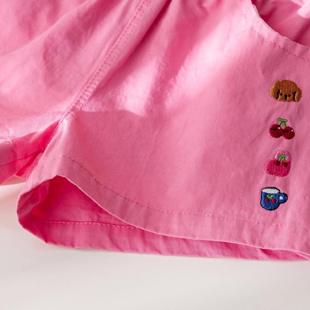 Girls' Summer Casual Pants Korean Cartoon Embroidered Shorts Girl Sweet and Cute Shorts Summer Pants