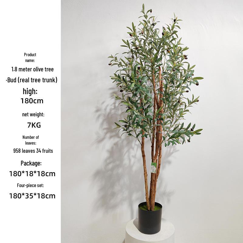 Olive Tree Potted Plant - Indoor Decor Simulation for Living Room