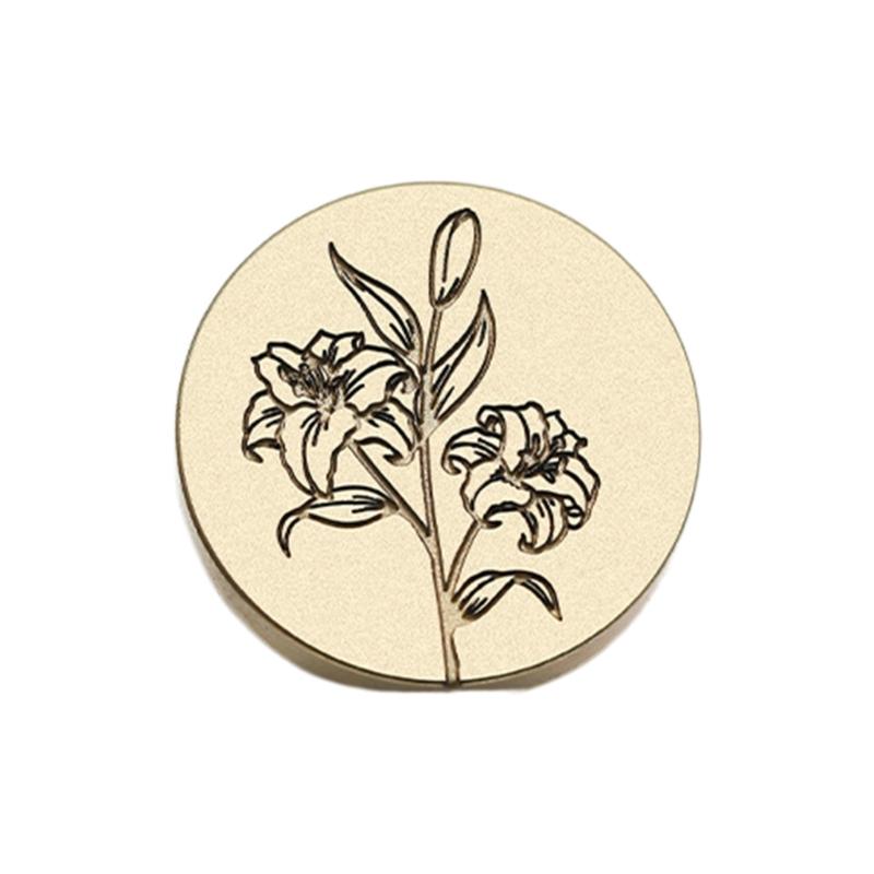 Wachssiegel-Stempelkopf mit Blumenprägung, Scrapbooking-Wachsstempelkopf für Dankeskarten, Einladungen, Umschläge, Verzierung