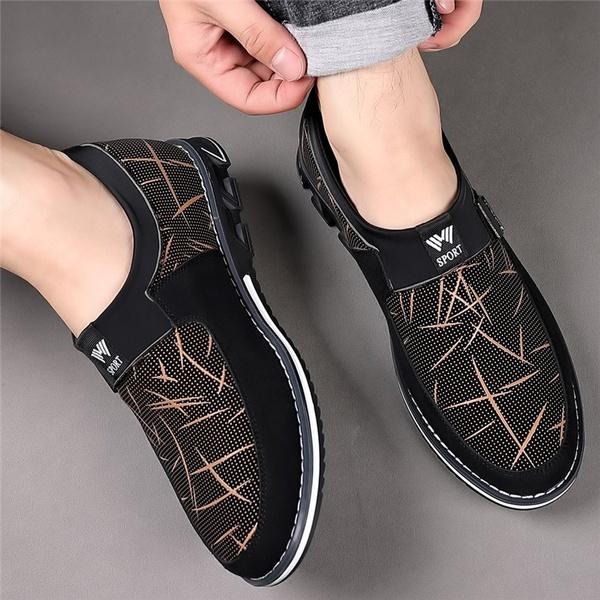 Comfortable Genuine Leather Casual Business Loafers Men Slip On Office Leisure Driving Flats Fashion Daily Work Walking Footwear