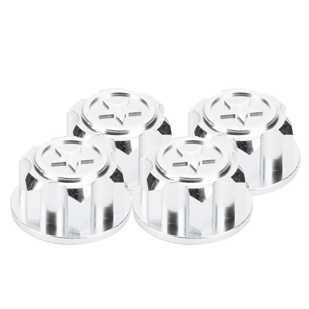 4pcs Aluminum Alloy Wheel Hub   Cover Accessory Fit for   X Maxx 1Celsius10 RC Car(Black )