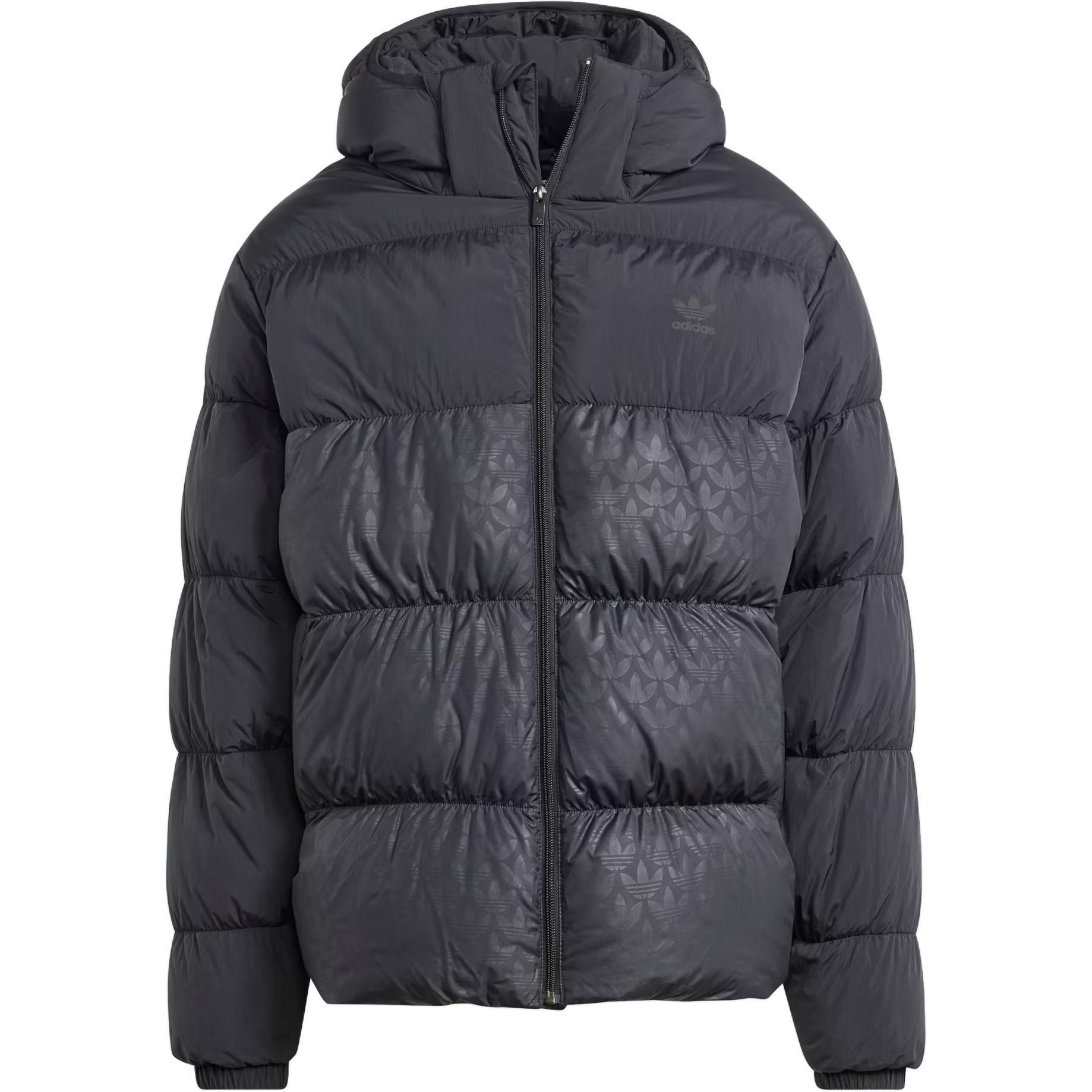adidas originals Down Regen Monogram Hooded Puffer Jacket Black Men s HZ0681 S