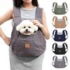 Canvas Pet Front Backpack Carrier Adjustable Shoulder Travel Bag with Safety Rope for Small Dog Cat Outdoor Walking Trip